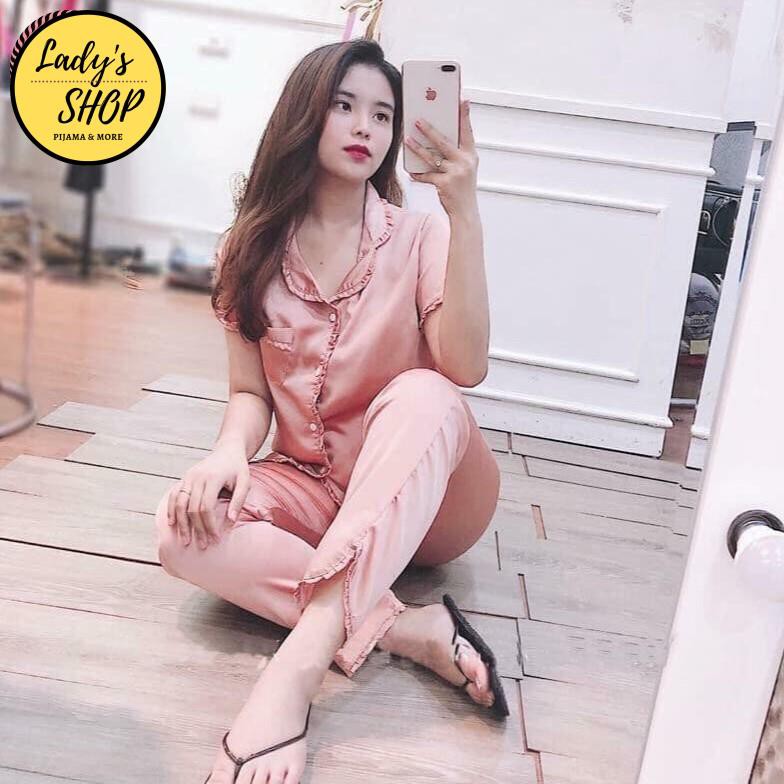 Đồ Bộ Pijama - BỘ LỤA CỘC TAY QUẦN DÀI CAO CẤP [HÀNG CHUẨN ĐẸP | BigBuy360 - bigbuy360.vn