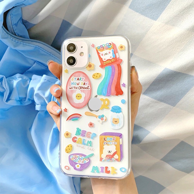 Ốp lưng iphone silicon dẻo trong suốt sticker mèo dành cho ip 6 đến 14promax - t115