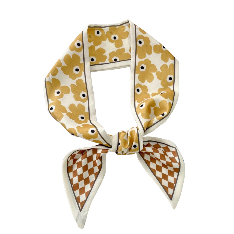 Khăn Choàng Lụa Satin Thắt Nơ / Túi Xách Trang Trí Thời Trang Hàn Quốc