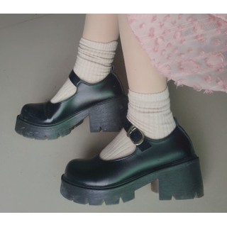 Giày nữ Ulzzang da mềm cá tính có khuy vuông ( ảnh thật ở cuối )