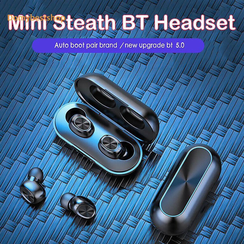 buy↬B5 TWS Wireless BT5 Durable 0 In-ear Creative Touch Control Mini Headset with Charging Case