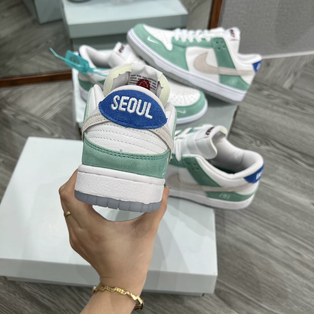 Giày_Nike SB Xanh Ngọc Bản Trung Siêu Cấp Full Phụ Kiện Kèm Quà Tặng Box Và Tất Nike