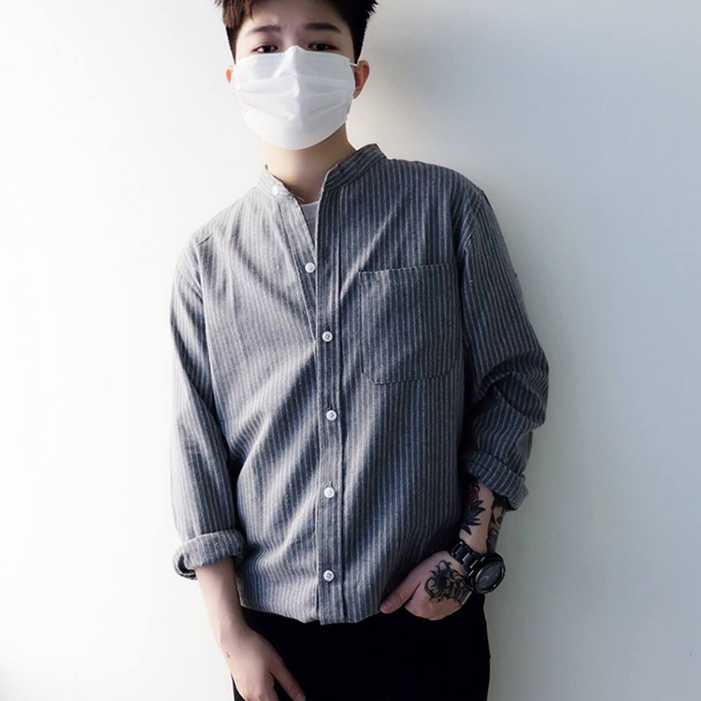 Áo Sơ Mi Dài Tay Sọc Caro Nam Nữ