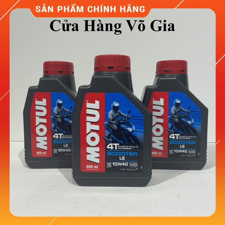 [Mã LIFEAUMAY giảm 10% tối đa 30k đơn 150k] MOTUL SCOOTER LE 10W40 800ml - Nhớt xe tay ga cao cấp