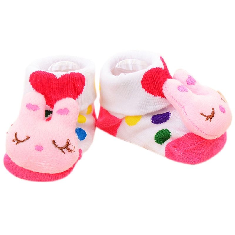 Tất Cotton Chống Trượt Hình Động Vật Hoạt Hình Cho Bé