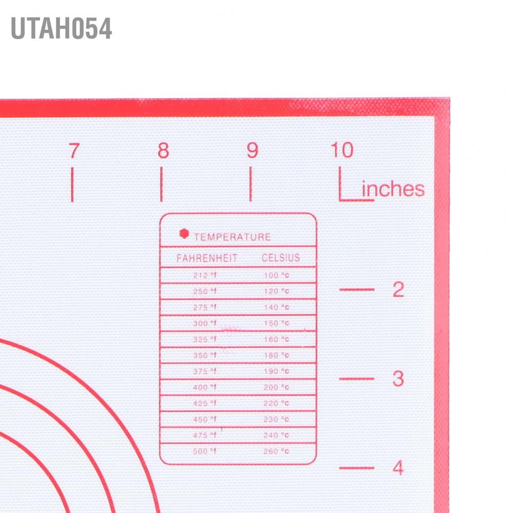 Hàng Sẵn Thảm nhào bột silicon, tấm lót cán bột cho làm bánh mì, bao tấm bột nở chịu nhiệt silicone không trơn trượt cho nhà bếp 29x26cm【Utah054】