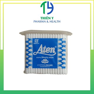 Aten, Bông Ngoáy Tai trẻ em và người lớn, an toàn, 100% cotton tự nhiên, gói 100 bông ngoáy tai – Thiên Y Pharmacy