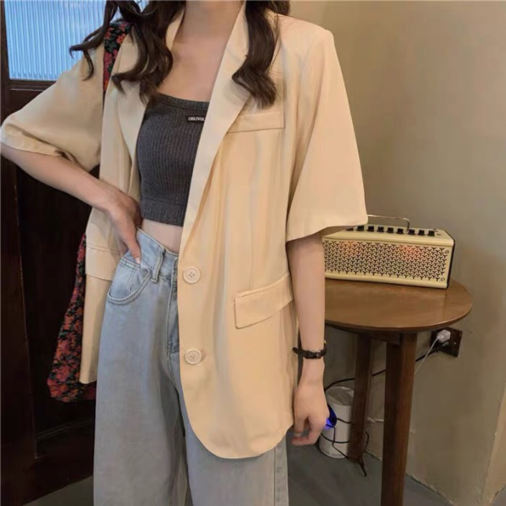 Áo vest dáng suông Hàn Quốc bốn màu cực kỳ thời trang và dễ mix đồ
