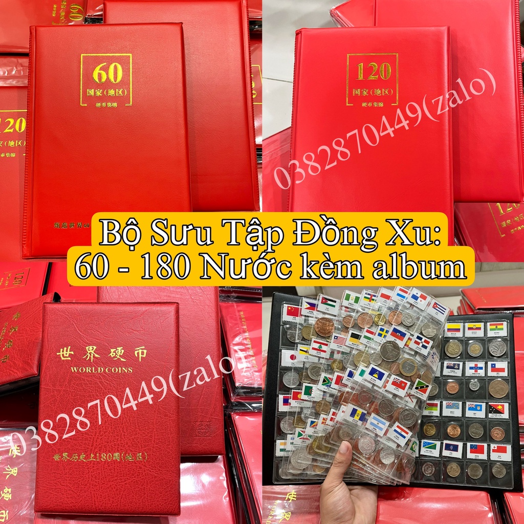 Bộ Sưu Tập Đồng Xu Các Nước Trên Thế Giới: Từ 60, 120, 180 Quốc Gia