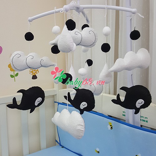 Bộ treo nôi cho bé cá voi với 35 bài nhạc