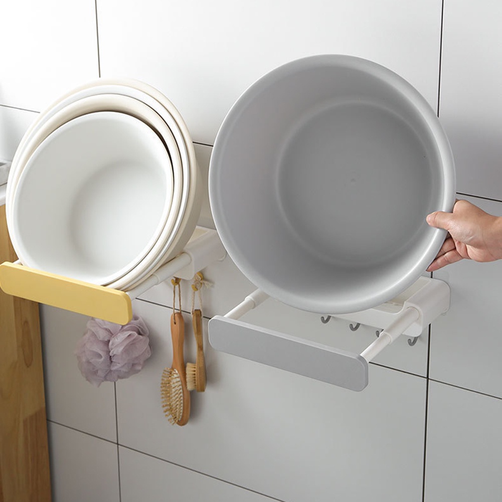 Giá Treo Chậu Rửa Gắn Tường Có 4 Móc Tháo Rời Được Đa Năng Cho Nhà Bếp / Phòng Tắm