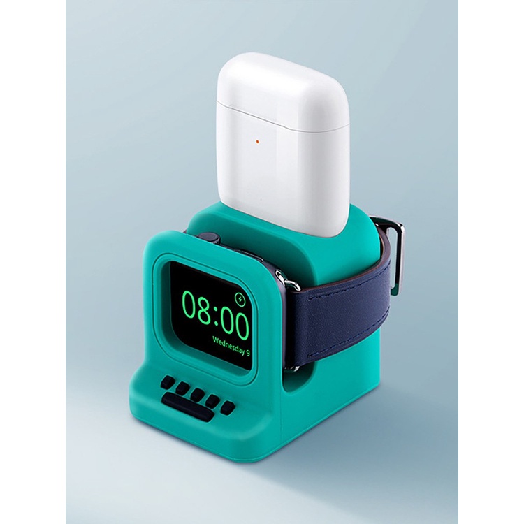 MS   2 in 1 Wristwatch Charging Cradle Watch Earphone Case Charging Stand Protable