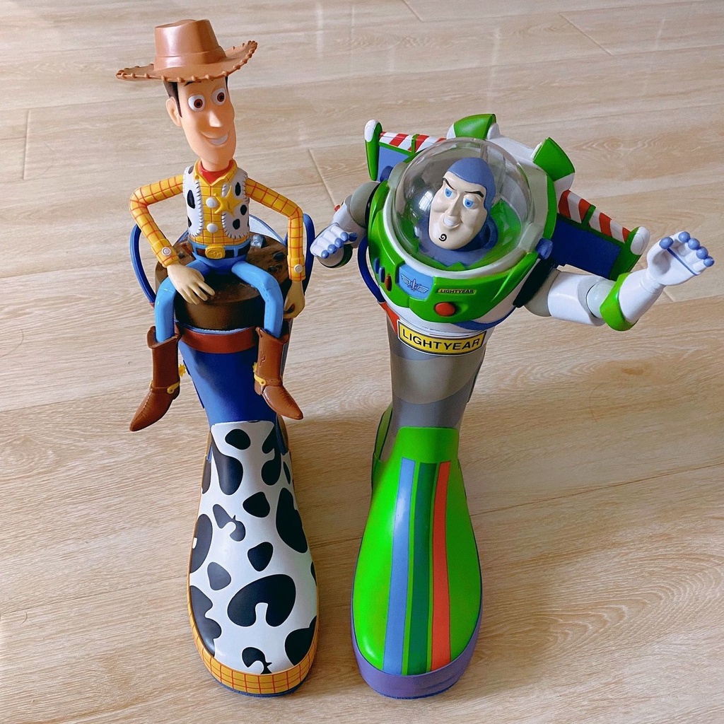 Giày Bốt Đi Mưa Chống Trượt Không Thấm Nước In Hình Buzz Lightyear Cho Bé Gái