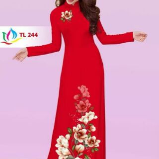 Vải áo dài hoa