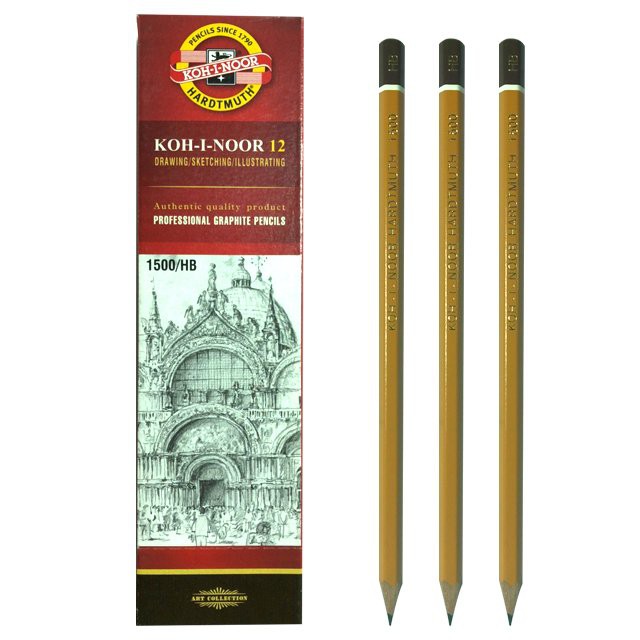 Bút Chì Tiệp, Chì Phác Thảo KOH-I-NOOR 1500 - 2B.3B.4B.5B.6B.HB