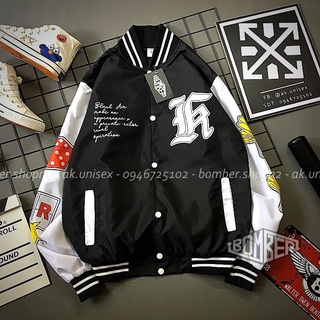 Áo khoác Bomber MACAR chất dù thiết kế Unisex dành cho cả nam và nữ -  (L-XL)