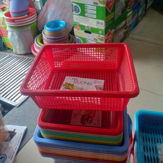 Rổ nhựa vuông Tân Lập Thành - KT 27×21×9cm