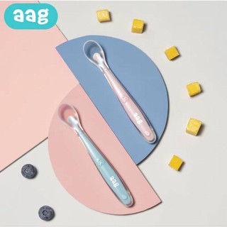 Set 2 Thìa Ăn Dặm Silicon AAG