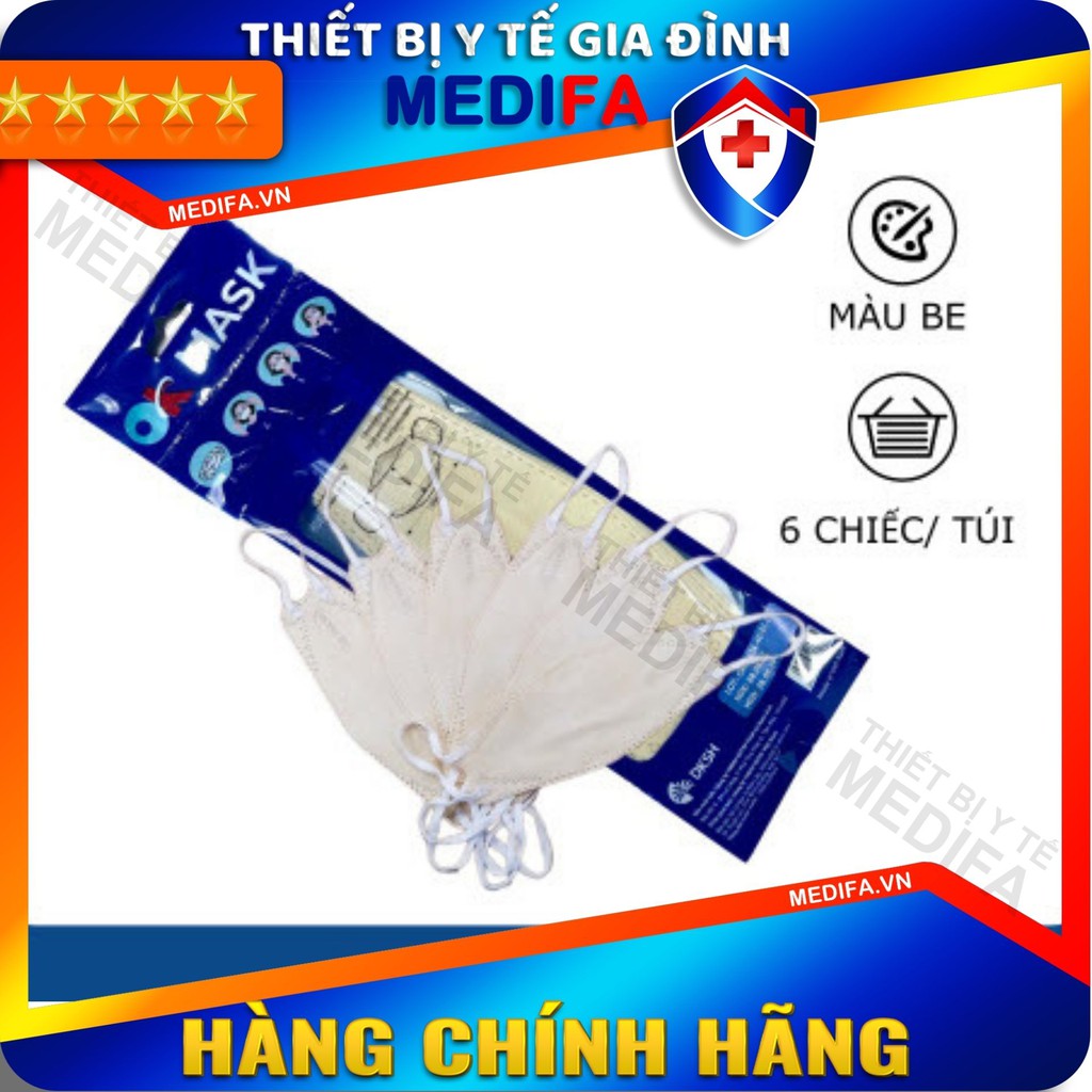 Khẩu Trang Y Tế 4D Ok Mask (Nam Anh) Theo Thiết Kế Kf94, Đạt Chuẩn Kháng Khuẩn, Công Nghệ Nhật Bản (6 Chiếc/Túi)