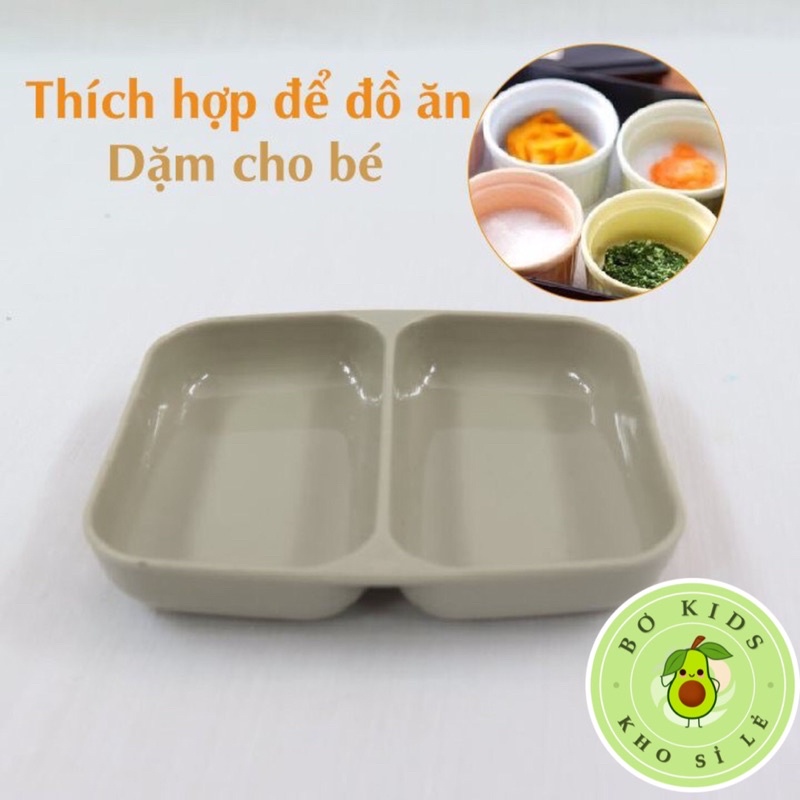 Bát Đựng Nước Chấm, Đĩa Chấm 2 Ngăn, Chén Đựng Gia Vị Nhựa Việt Nhật