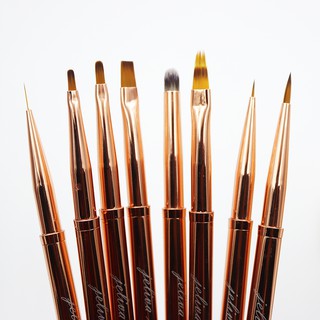 Set 8 cọ jeliva ladura vàng đồng