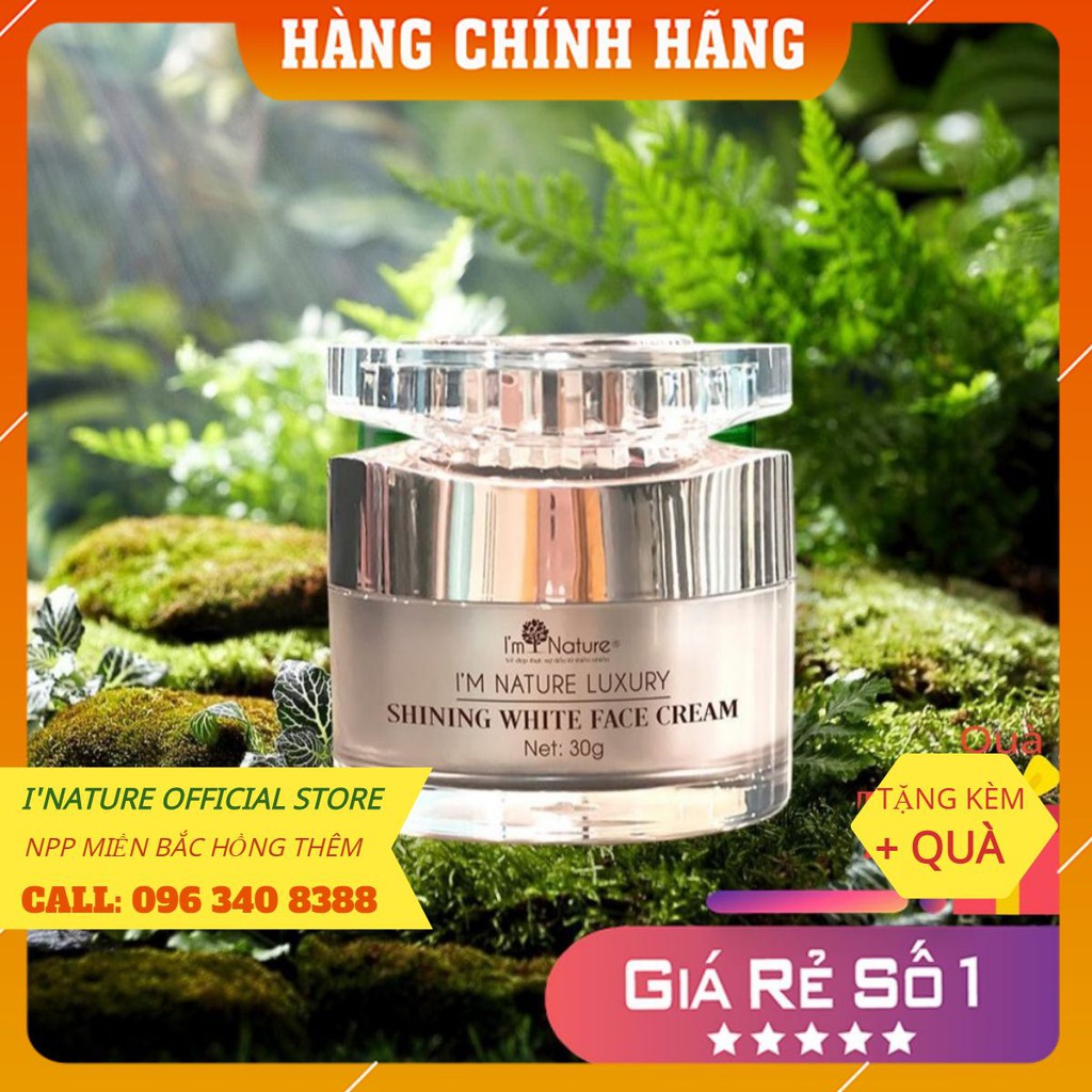 Kem Dưỡng Trắng Cao Cấp Shining White Face Cream I'm Nature _ Kem Dưỡng Da Trắng Sáng Mờ Nám Hết Thâm