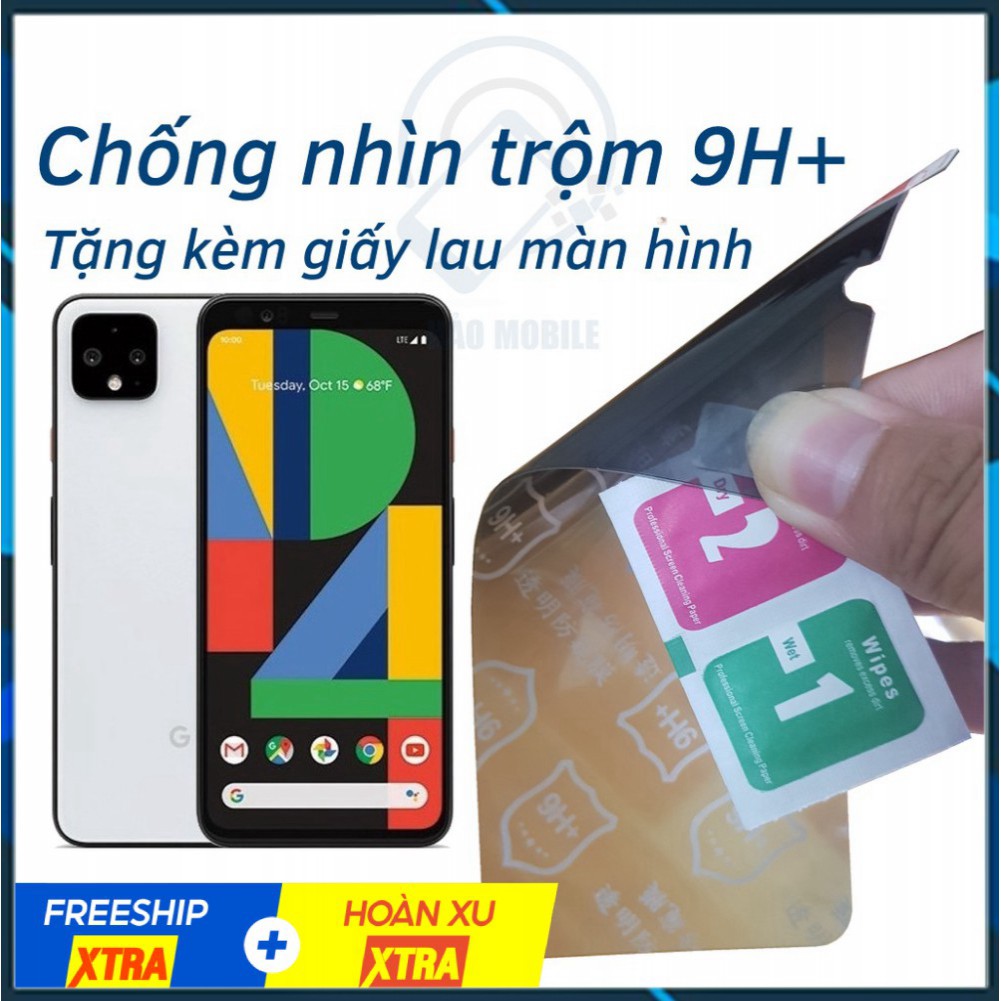 Dán chống nhìn trộm Google Pixel 4, 4XL - Dán cường lực dẻo nano 9H+