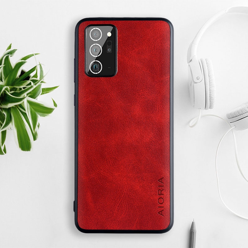 Ốp Điện Thoại Da TPU Kiểu Vintage Thời Trang Cho Samsung Galaxy Note 20 plus 5G