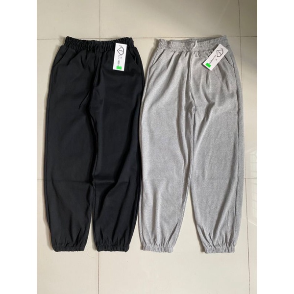 Quần JOGGER nữ bo gấu chất len tăm MỀM, DẦY, ẤM, Quần ống rộng phong cách Hàn Quốc QT01