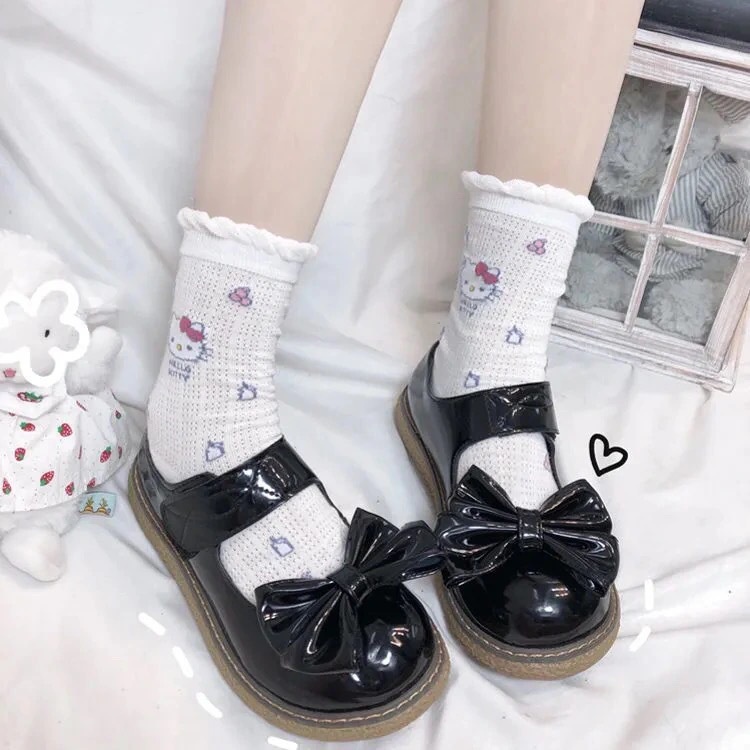 Vớ Ren Họa Tiết Hoạt Hình Phong Cách Nhật Bản Xinh Xắn Cho Nữ