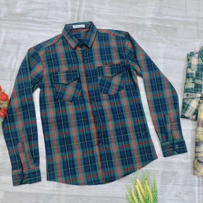 Áo Somi Nam Dài Tay kẻ Caro phong cách unisex Thời Trang CarollStore mẫu mới hot trend SM143