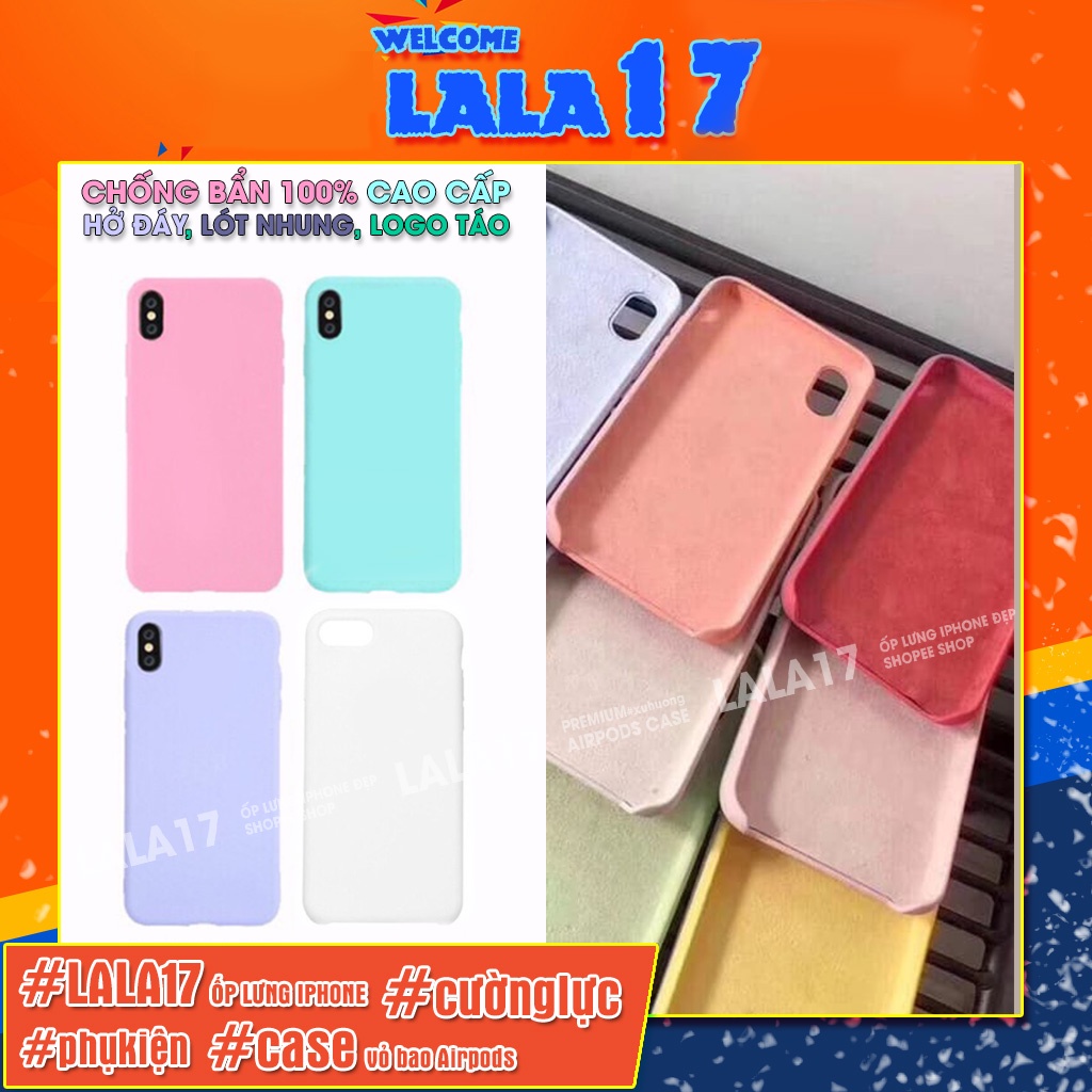 Ốp lưng iphone Ốp chống bẩn CAO CẤP Lót nhung màu đẹp Hàn Quốc - lala17
