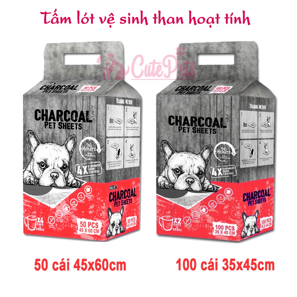 Bịch Tấm lót vệ sinh than hoạt tính Charcoal - CutePets Phụ kiện chó mèo thumbnail
