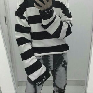 Áo Sweater Polo Sọc