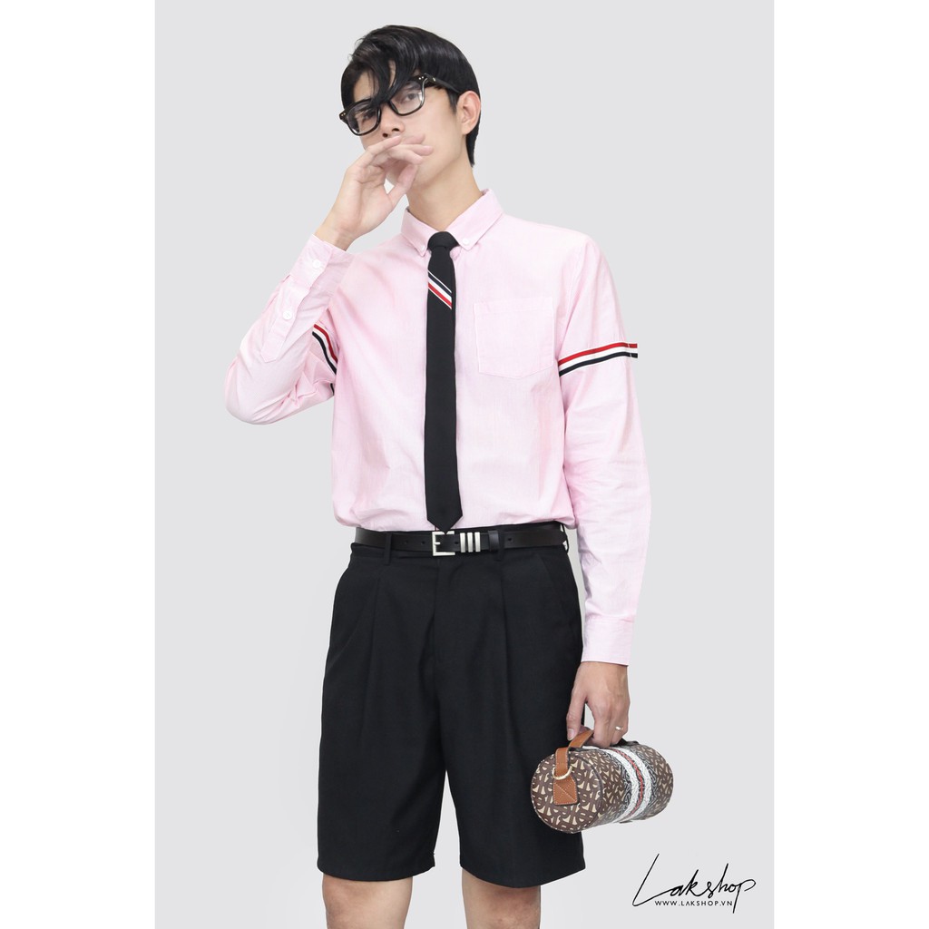 Cà Vạt TB Engineered Stripe Necktie in Black  5.5cm