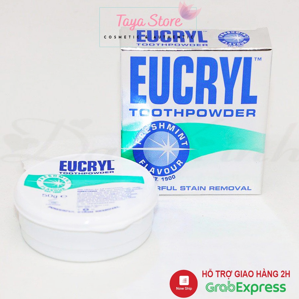 Tẩy trắng răng Eucryl United Kindom bột tẩy trắng răng an toàn 50g