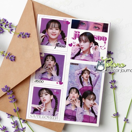 Sticker jisoo Blackpink khổ a6  hoặc a5  chưa cắt