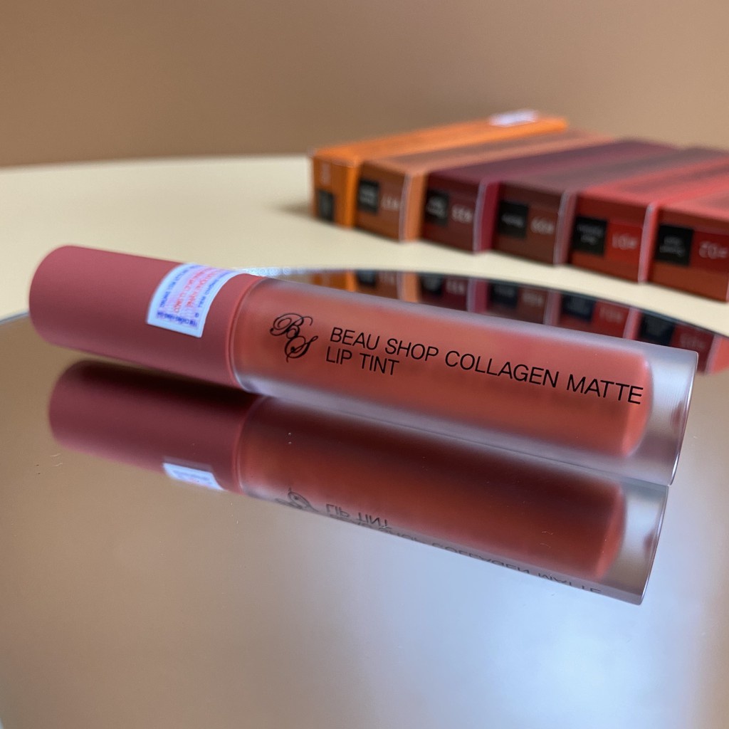 Son kem lì collagen chống nước, không lem, không thâm môi beau shop, dưỡng môi lipstick golden rose- Giảm thâm