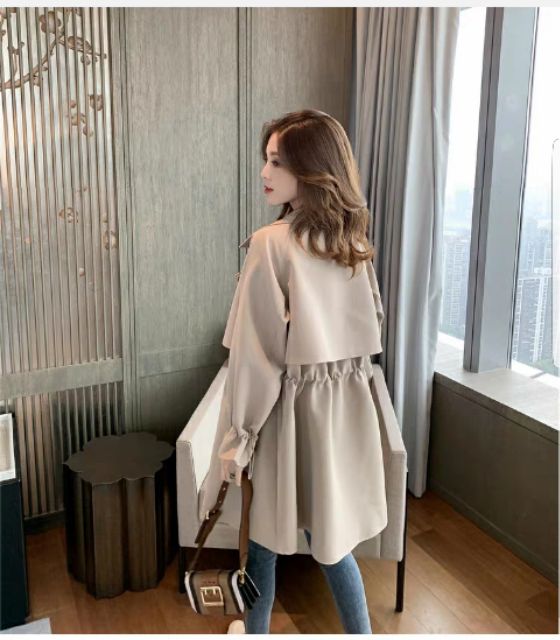 [ CÓ HÌNH THẬT] ÁO KHOÁC KAKI NỮ dáng dài thu đông cổ kép dễ thương | BigBuy360 - bigbuy360.vn