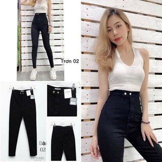 QUẦN JEAN DÀI LƯNG CAO ĐEN HUYỀN BÍ XINH XẮN