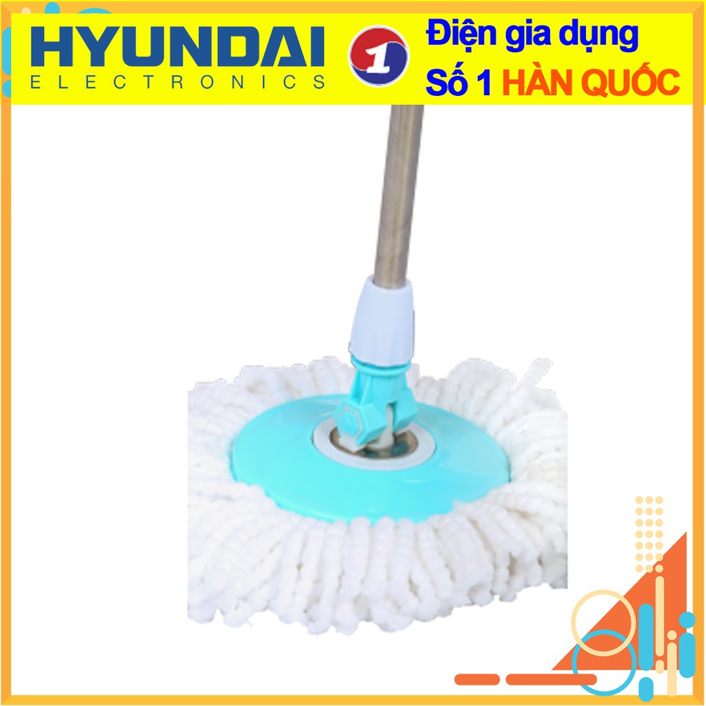 Cây Lau Nhà Đa Năng 360 Độ  Hyundai Hàn Quốc HDE 7900 Có Tay Kéo Tiện Lợi Vắt Cực Khô Lau Cực Sạch