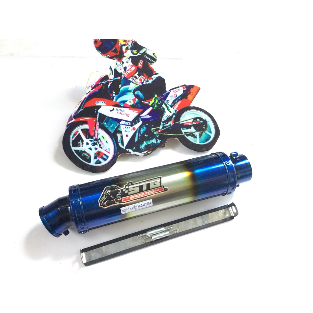Bộ pô stb titan full cổ 2 khúc inox 304 exciter, winer, sonic