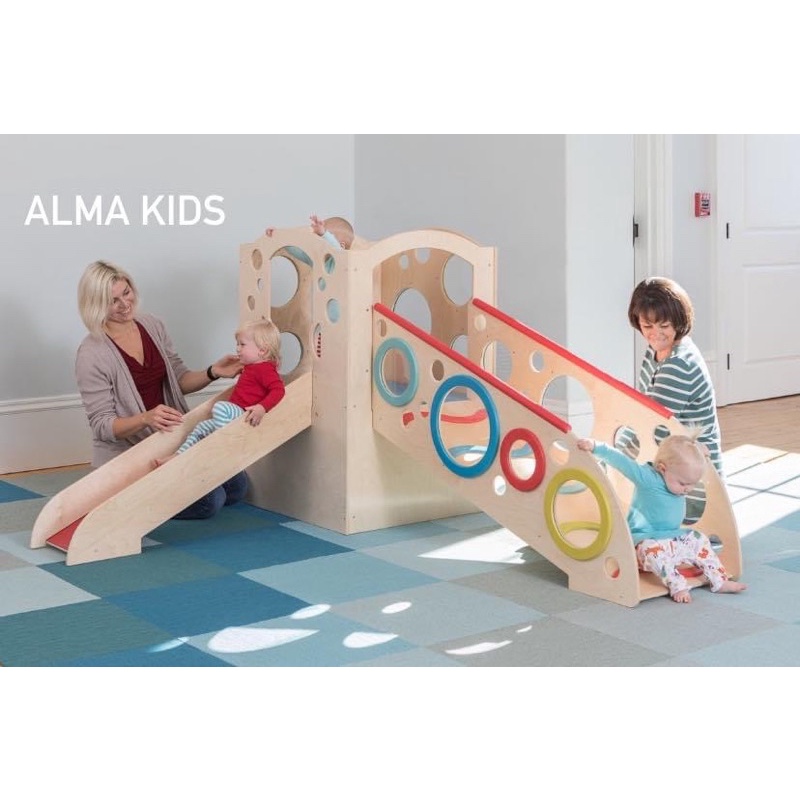 Nhà Khối Bằng Gỗ Plywood Cầu Trượt Bằng Gỗ Mẫu 3