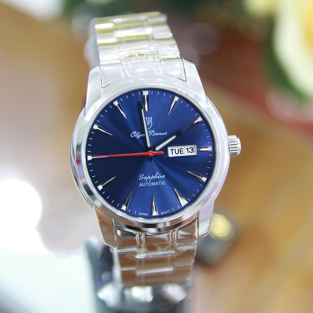 Đồng hồ nam mặt kính sapphire Olym Pianus OP990-05AMS xanh