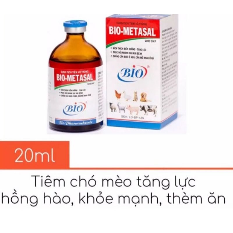 Combo 2 chai * 20ml Bio metasal sử dụng cho vật nuôi