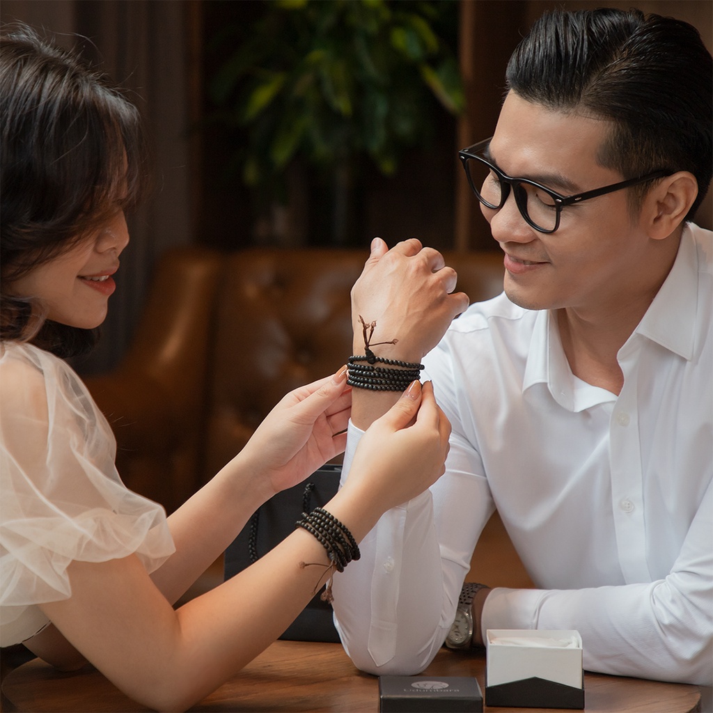 Chuỗi trầm hương Indo làm vòng tay hoặc dây chuyền 4mm phong thủy Udum