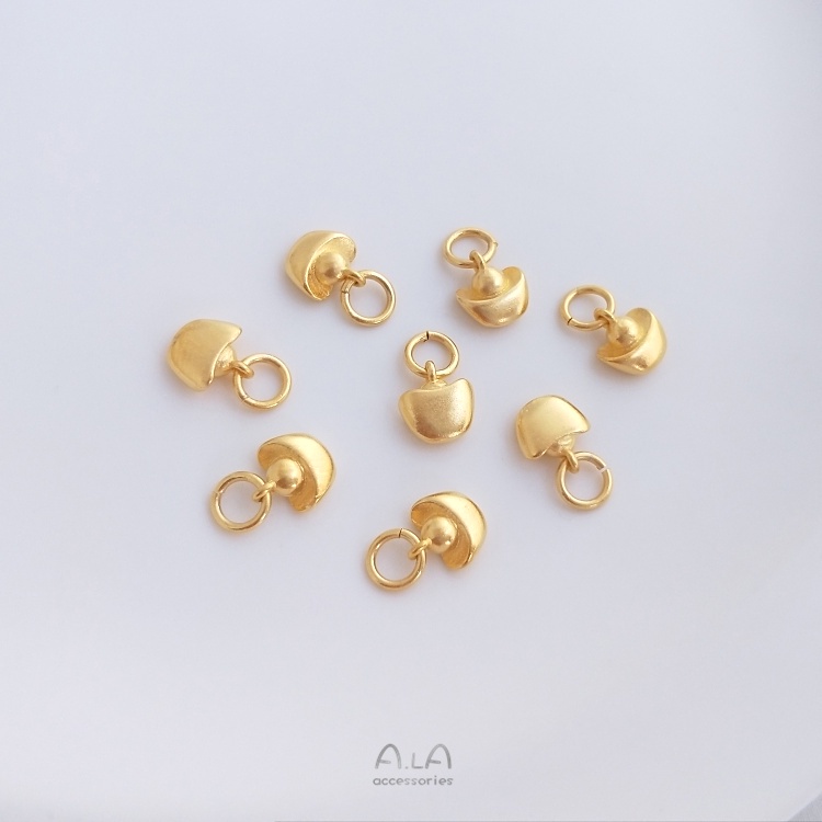 [Little Blu] Mặt Dây Chuyền Đôi Hình Nhân Vật Hai Mặt Chữ Happy Fu Mạ Vàng Cát Màu Sắc Mạnh Mẽ Phong Cách Việt Nam