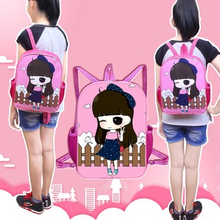 Balo Giá Rẻ in Hình Chibi Dành Đi Học mẫu Giáo, Học Thêm Phiên Bản Màu Hồng