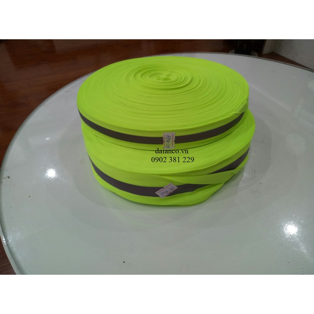 Cuộn dây phản quang màu sọc xám bản 2,5cm * 100m - hình thật