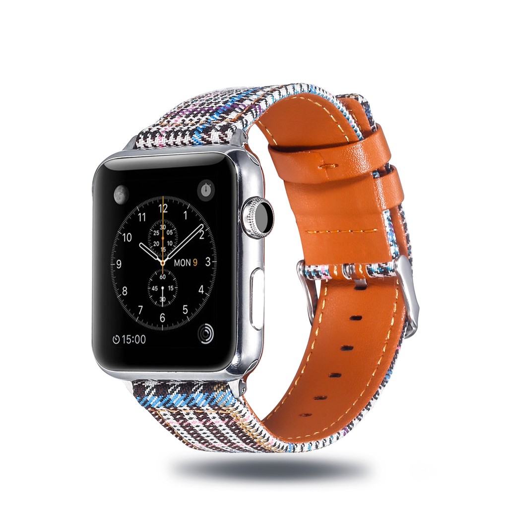 Dây đeo bằng da thời trang cho đồng hồ thông minh Apple Watch 38mm / 42mm 3 / 2 / 1